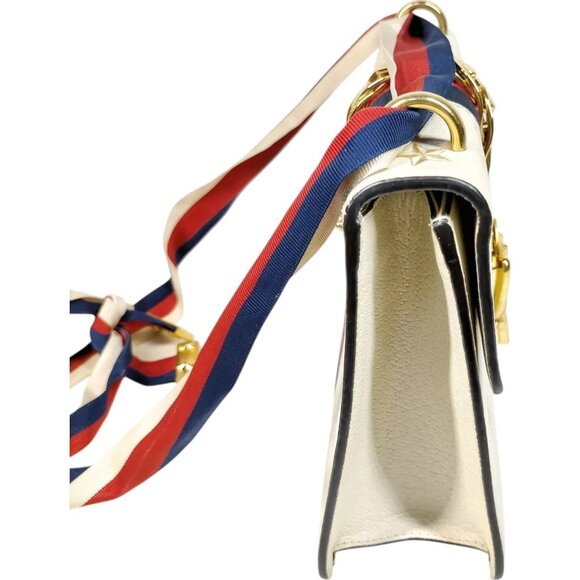 276648BA (X6) Gucci Crossbody Bag Sherry Line White Leather - Picture 2 of 9